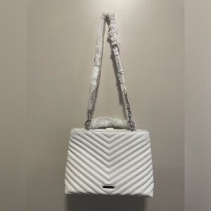 Rebecca Minkoff Edie LG Top Handle Satchel, White